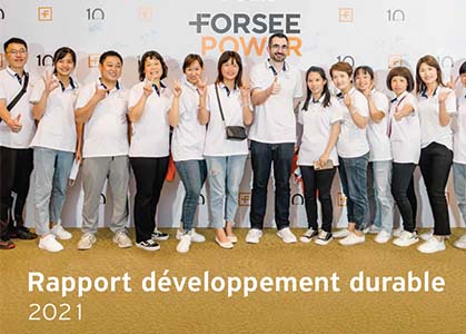 Forsee Power publie son 3ème rapport  de développement durable
